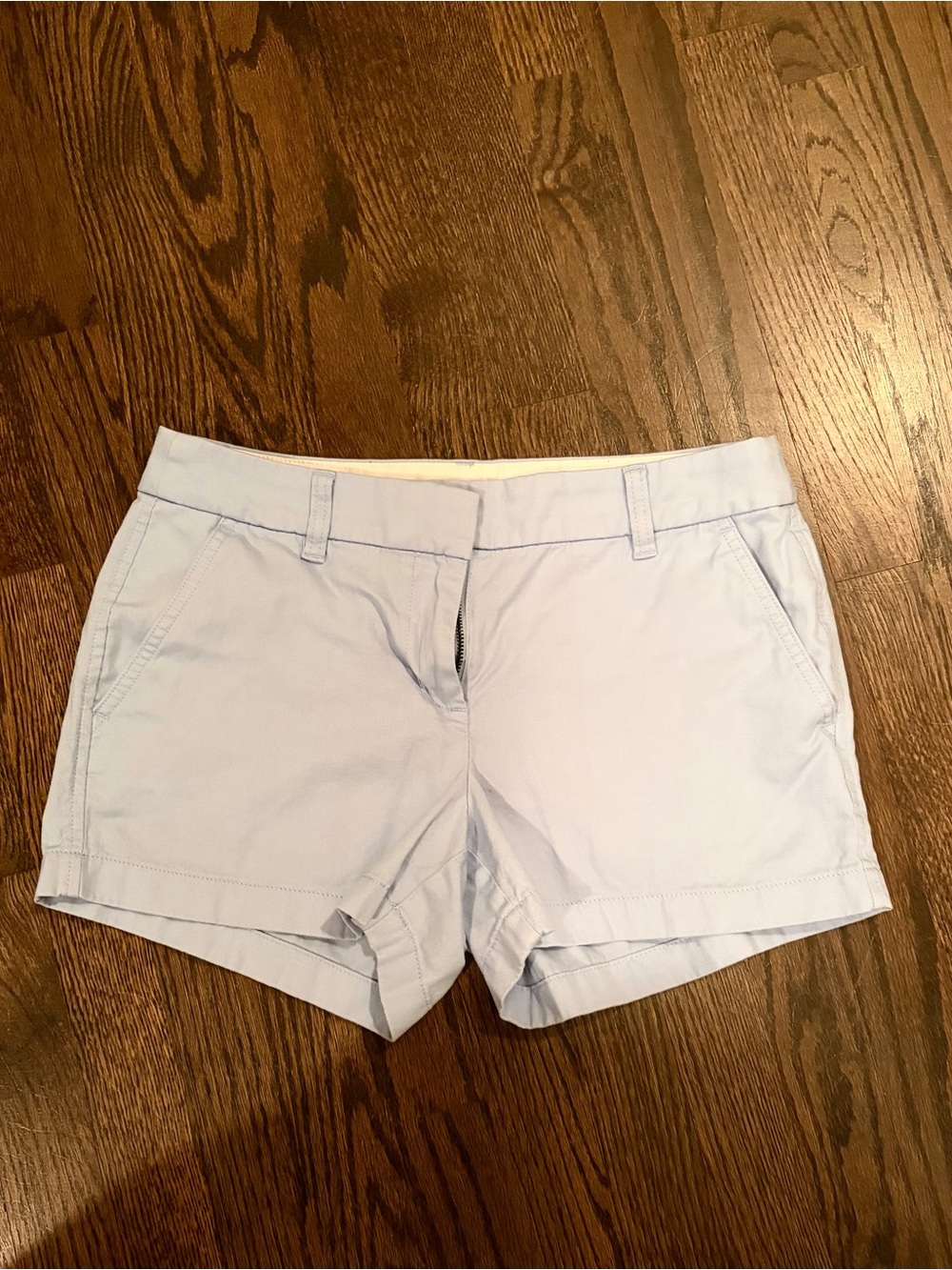 J. Crew Light Blue Cotton Chino Shorts Size 4 100% cotton Good condition